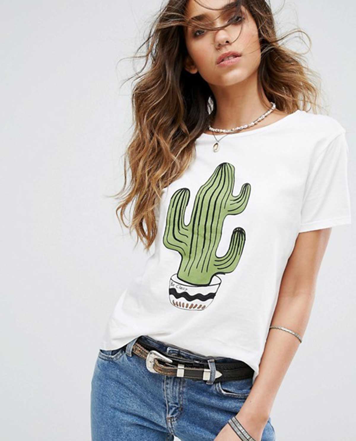 Pieces Metallic Printed T-shirt